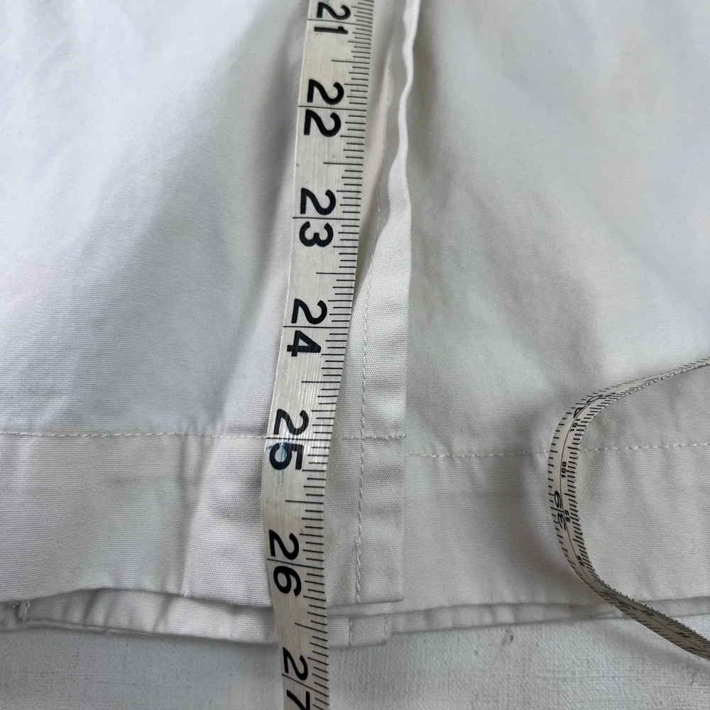 Vtg Tommy Hilfiger White‎ Cotton Button Up Jacket Womens Medium Casual Mod Disco